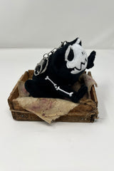 embroidered skeleton toad frog plushie toy keychain