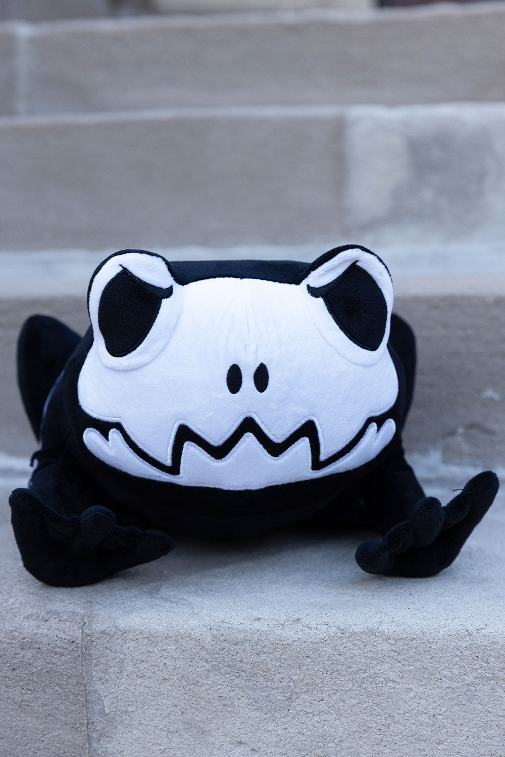 Emo stuffed skeleton toad plush toy