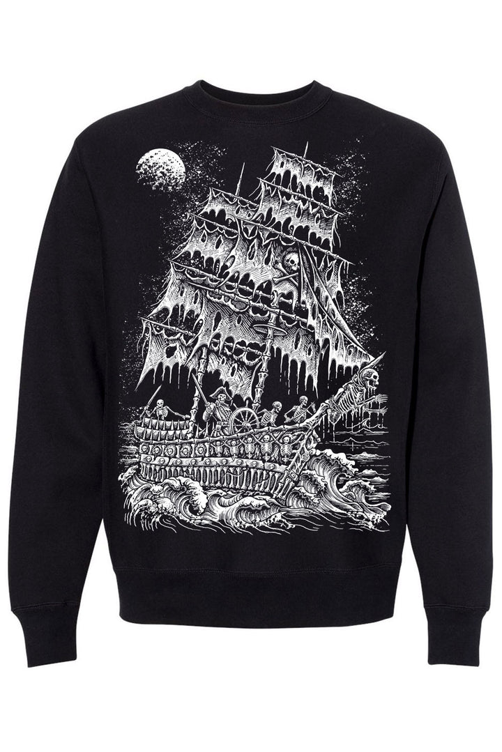 distressed punk pirate sweatshirt