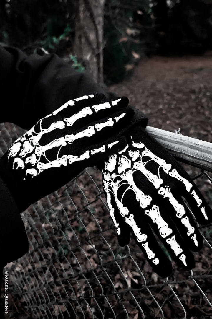 full finger skeleton gloves