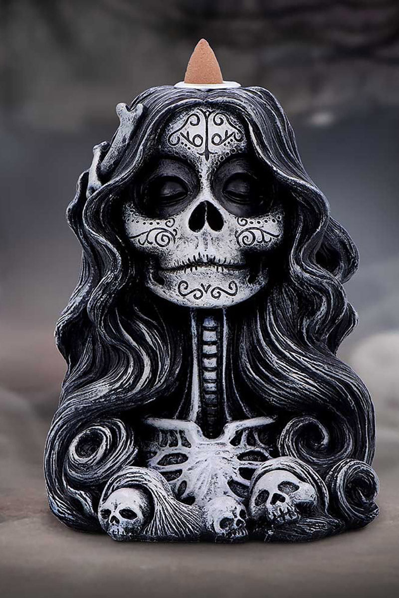skeleton dia de los muertos incense burner