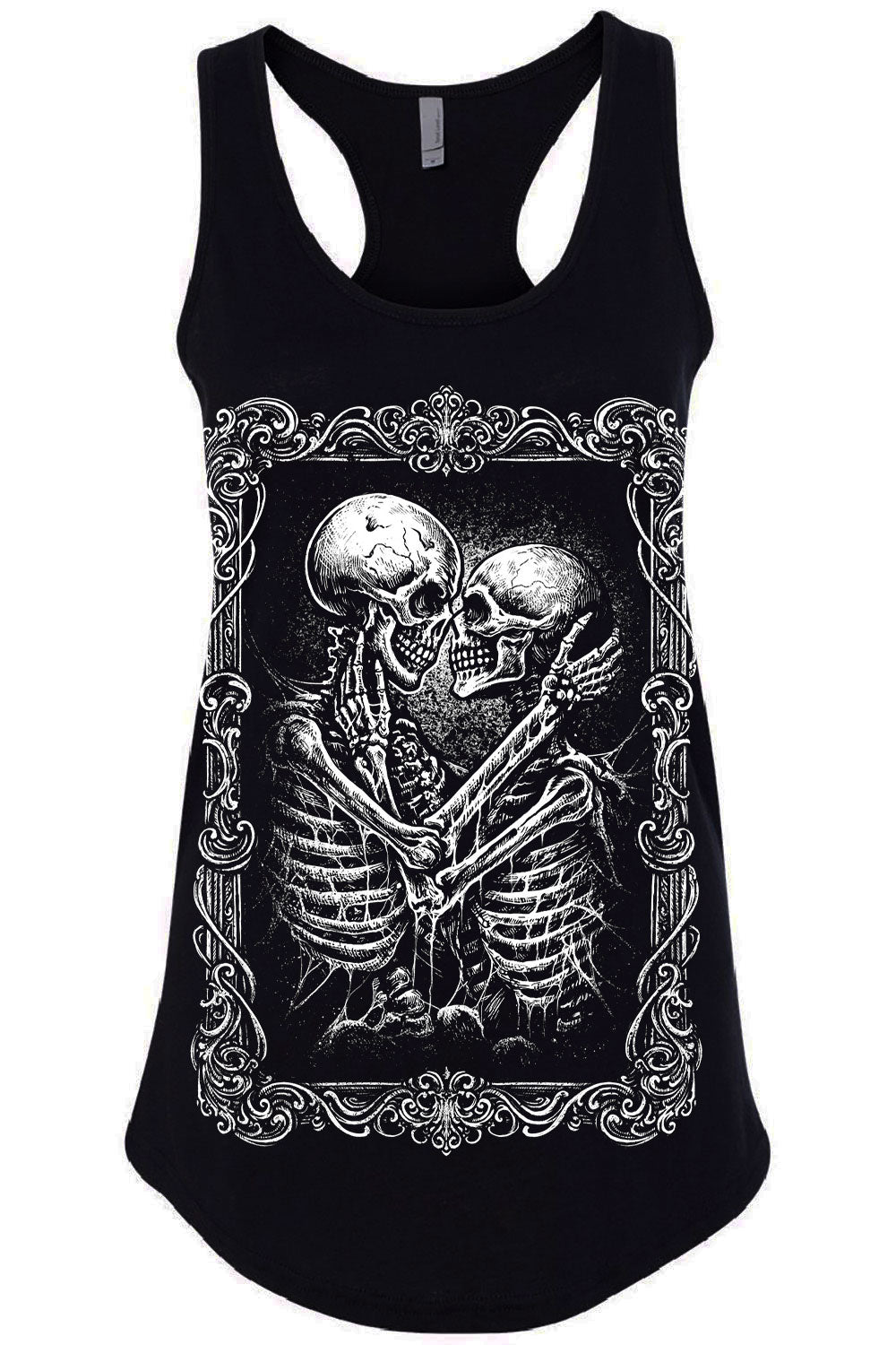dark cotton womens goth tank top