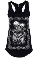 dark cotton womens goth tank top