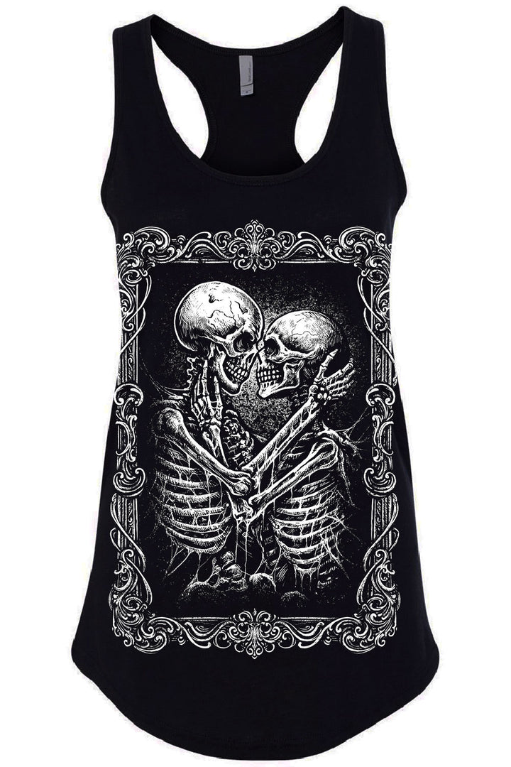 dark cotton womens goth tank top