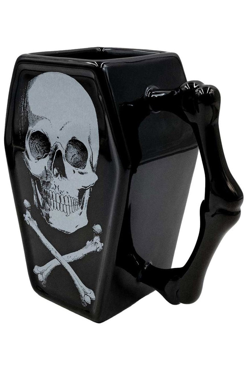 Skull and Crossbones Coffin Mug