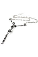 horror gothic pirate hanging skeleton necklace