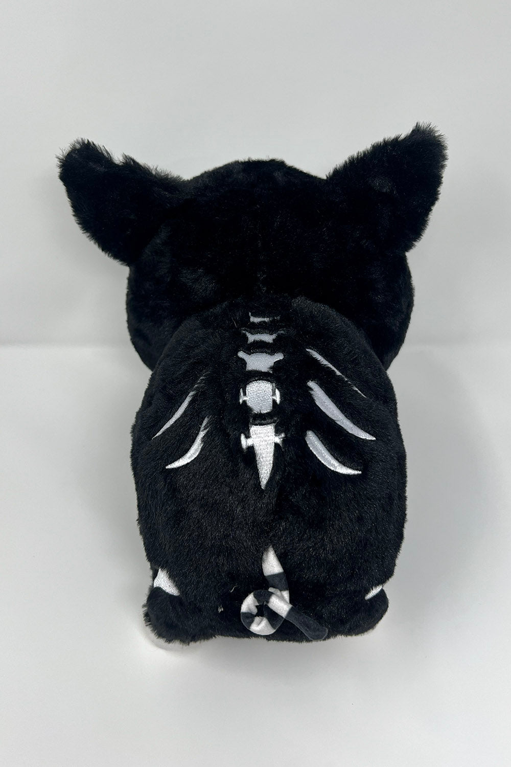 vampirefreaks black and white stuffed animal skeleton plushie with spiral tail