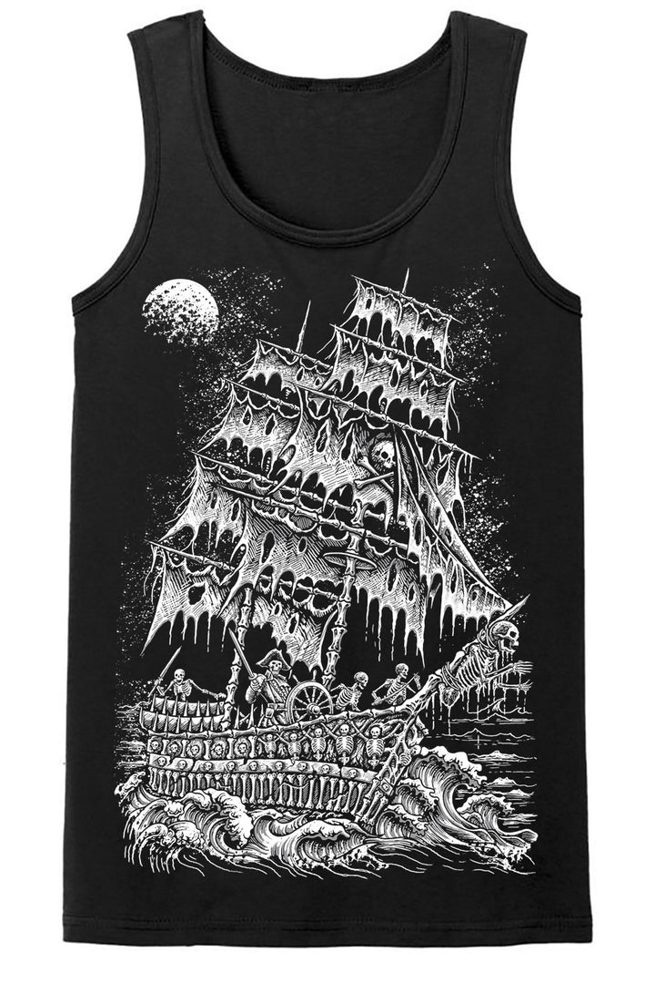 mens bone ghost ship tank top