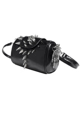 long spiked black mini chain strap bag