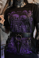 kissing skeleton t-shirt for gothic valentine's day 