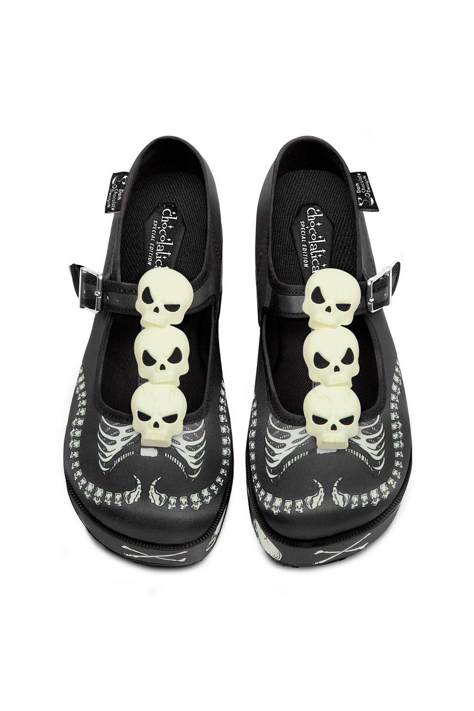 emo platform skull shoes