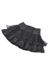 Mini skirt with layered lace for punk women