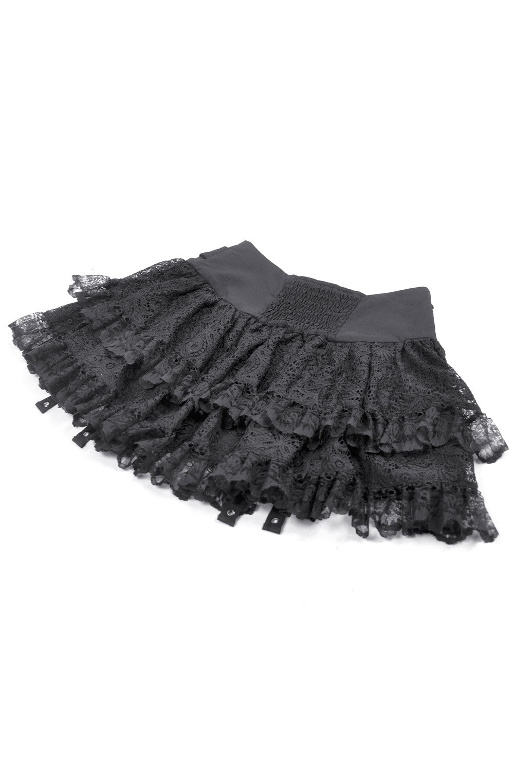 Goth fashion black mini skirt