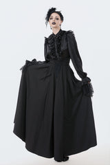 Womens black gothic maxi skirt from Dark In Love
