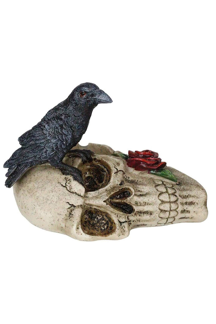 Raven on Skull Ashtray