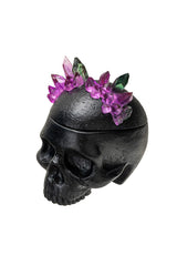 black resin skull storage box