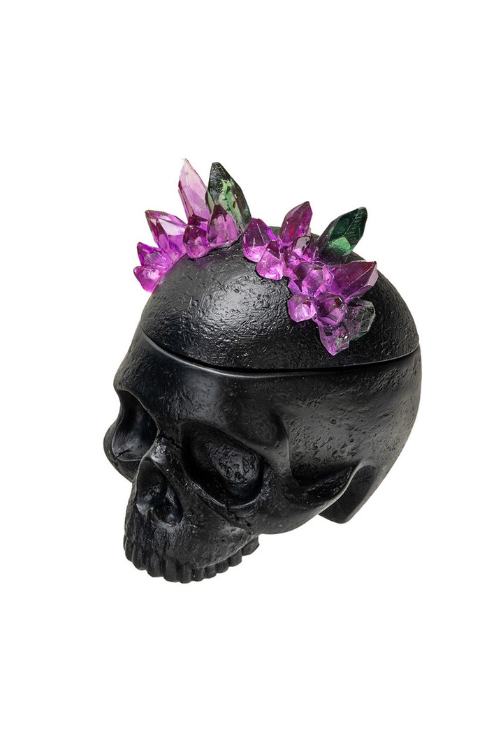 black resin skull storage box