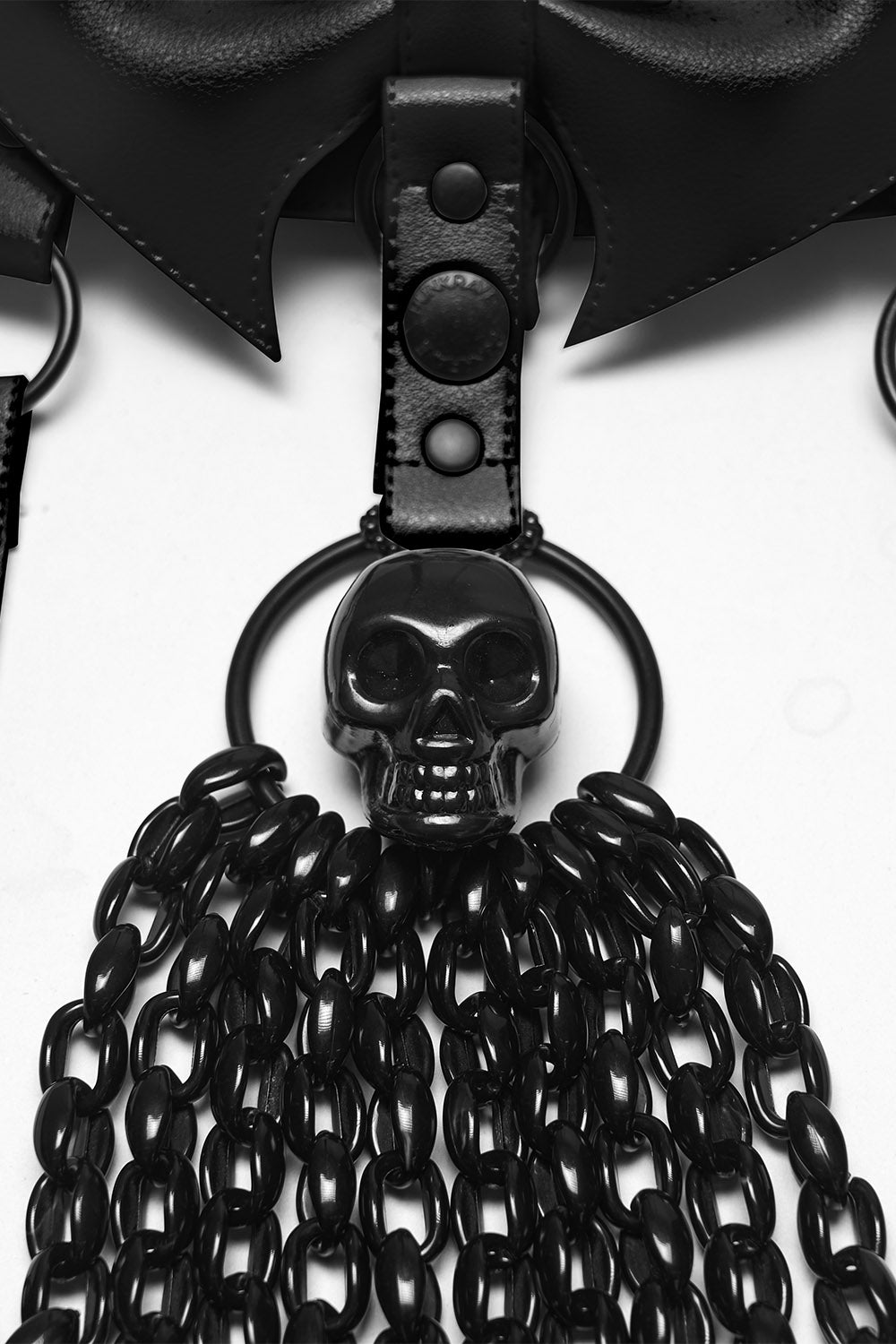 skull punk gothic chain harness