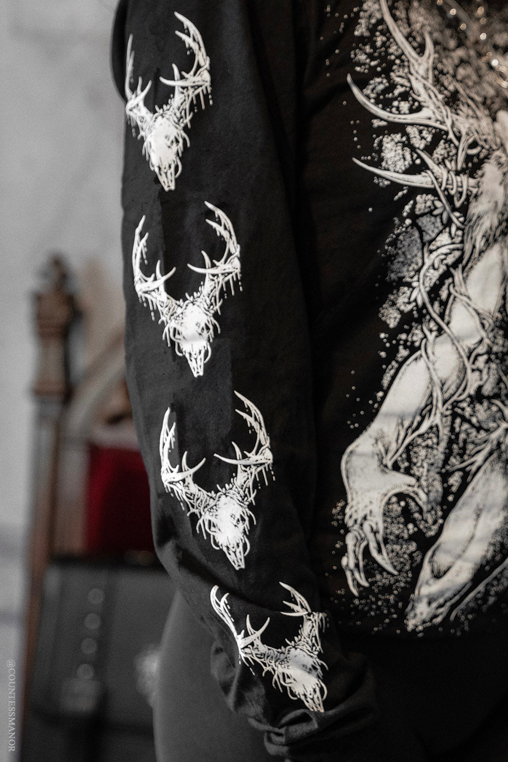deer skull long sleeve shirt