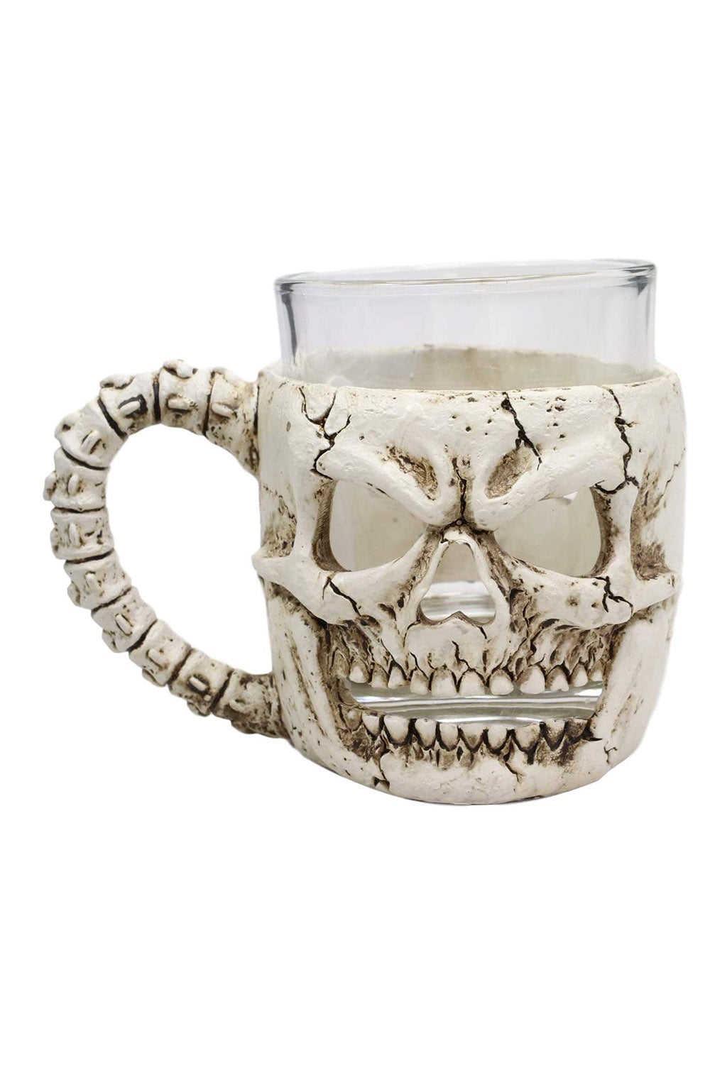 gothic skull drinking glass