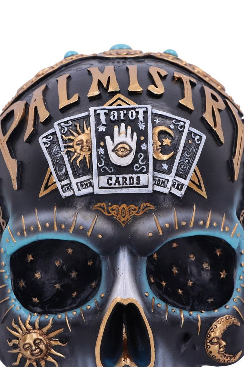 fortune teller skull sculpture