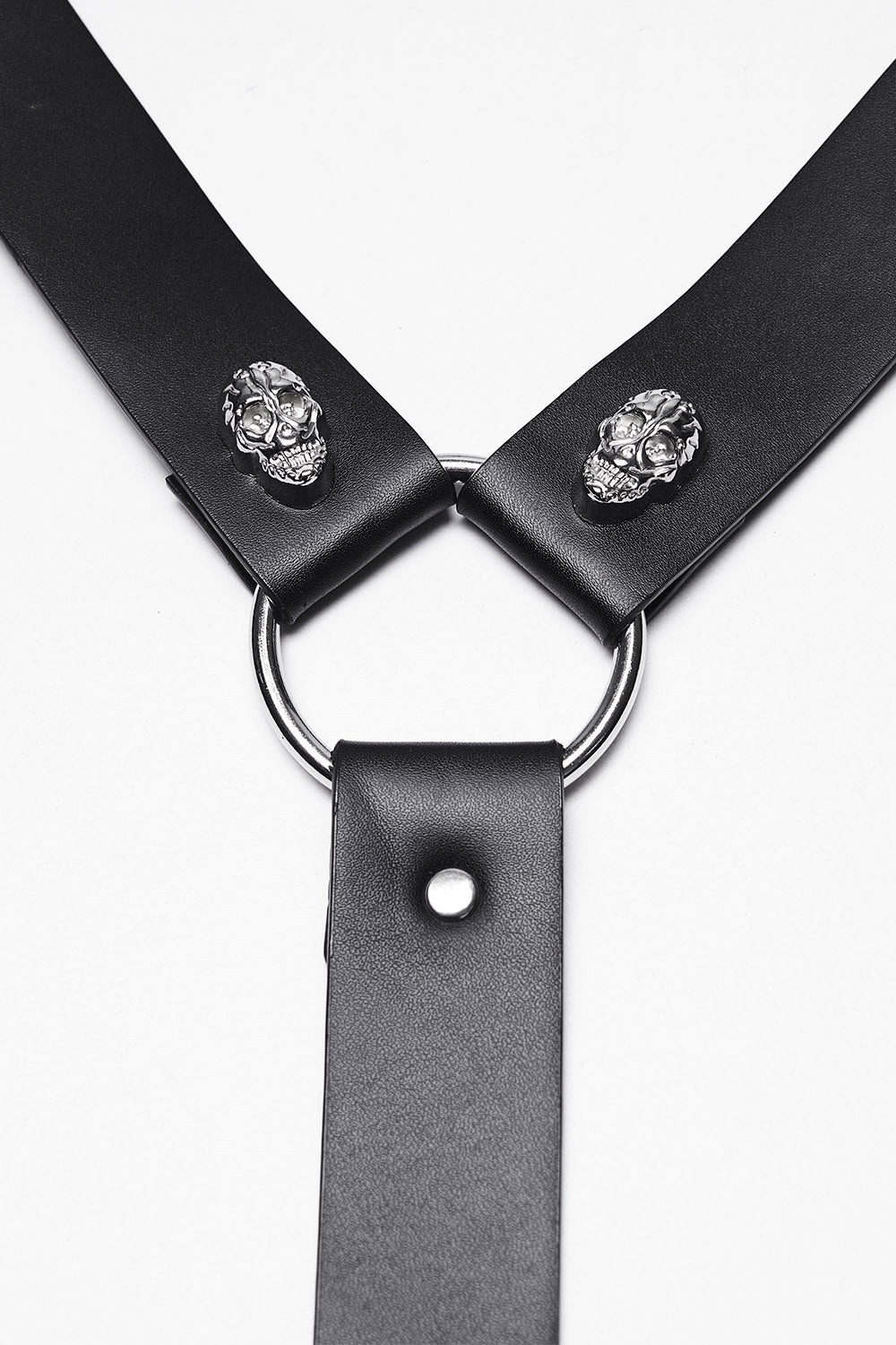 medieval goth skull studded mens o-ring shoulder armor harness