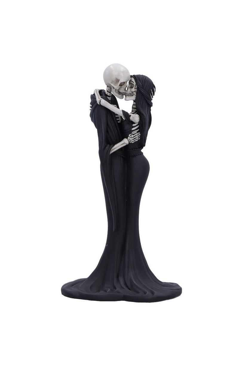 romantic goth skeleton lover statue 