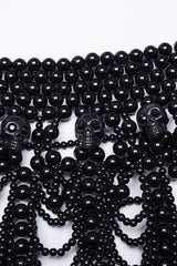skull bead round beaded harness