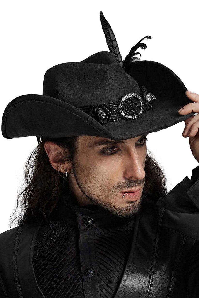 mens pirate goth hat