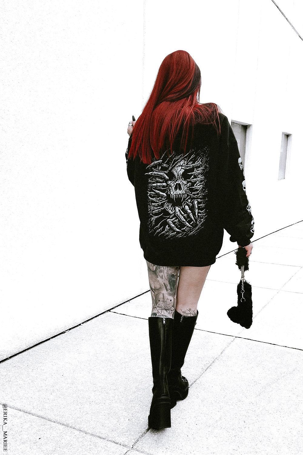 skull heavy metal hoodie