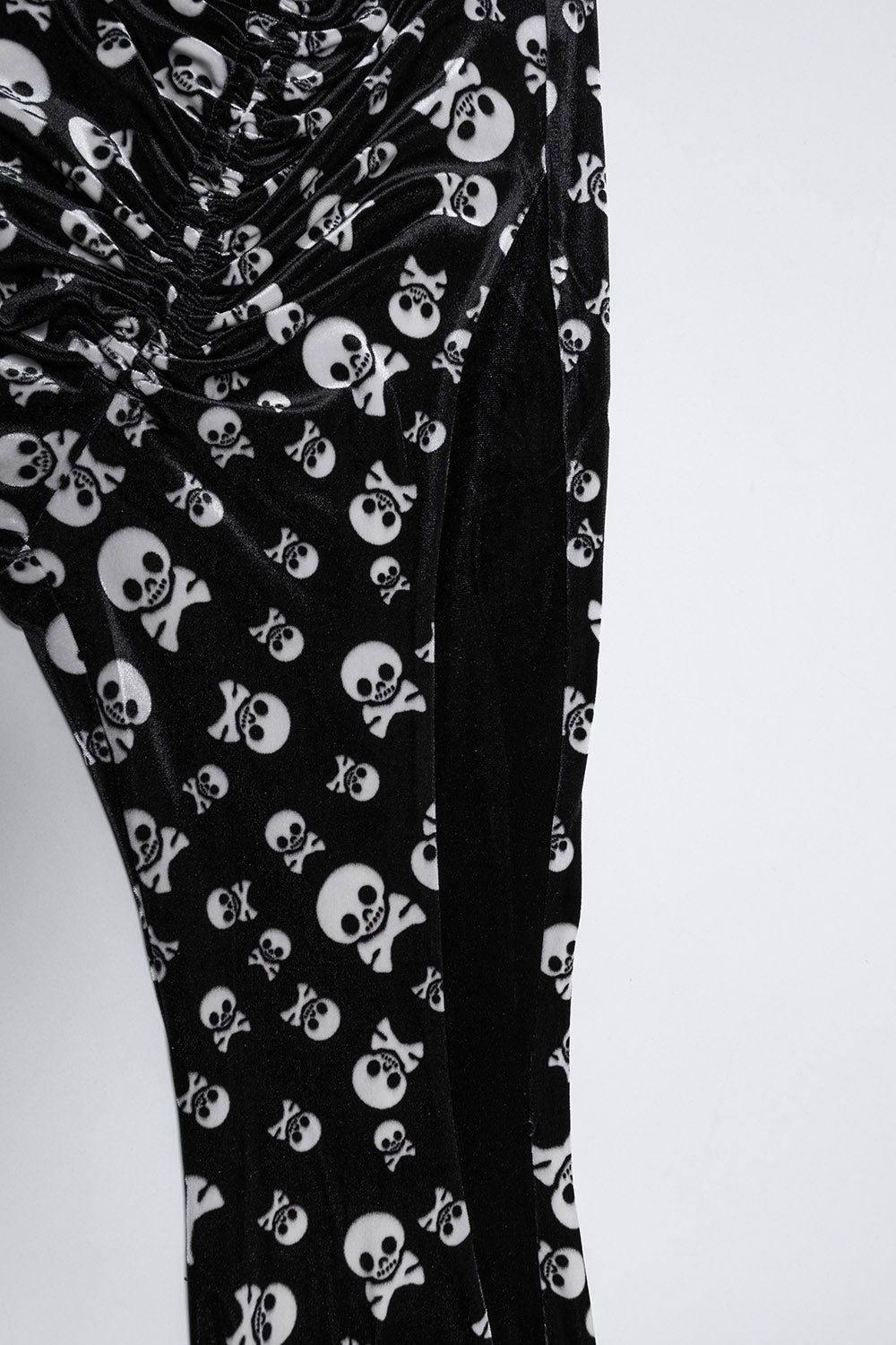 flared skull and crossbone pants for women