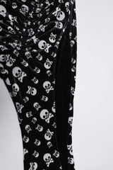 flared skull and crossbone pants for women