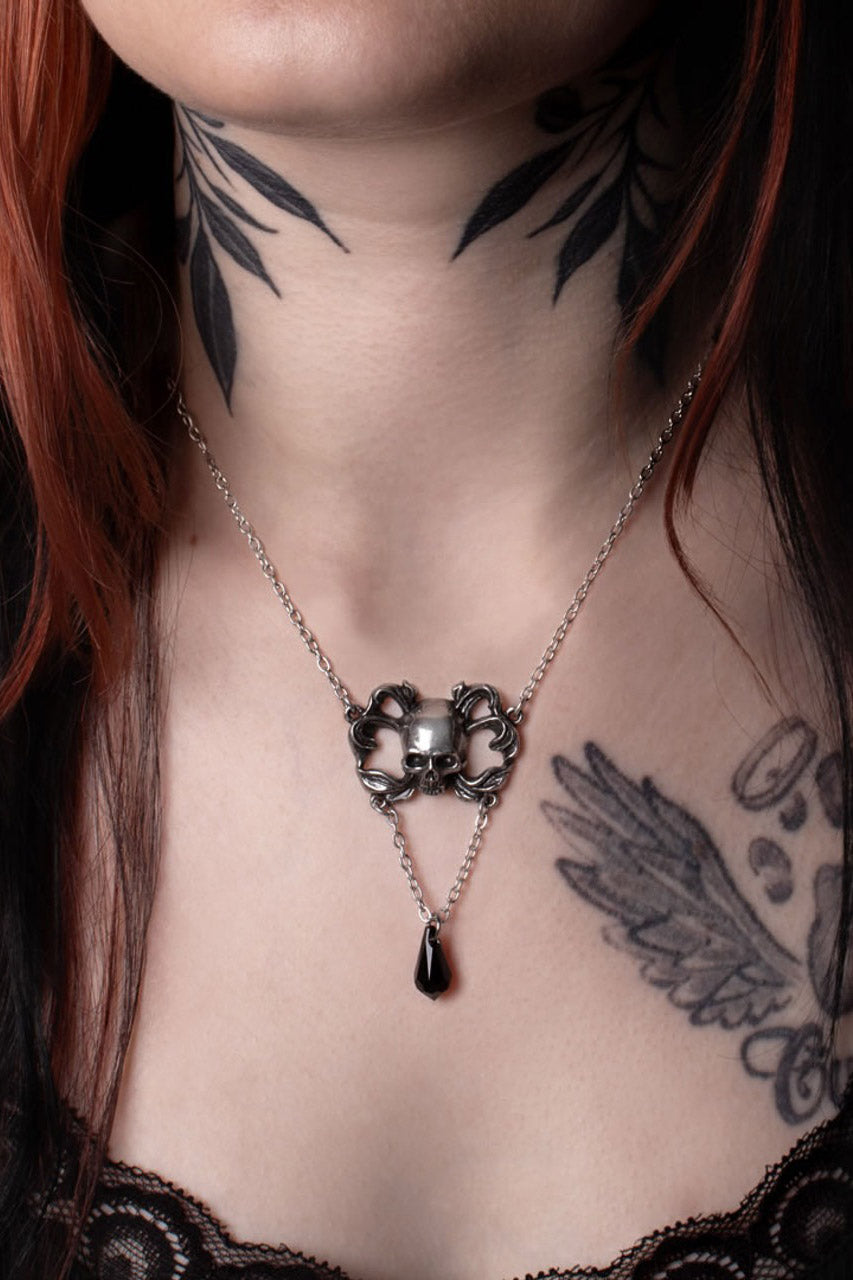 gothic skull necklace by alchemy england 