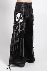 womens baggy punk skull cargo pants