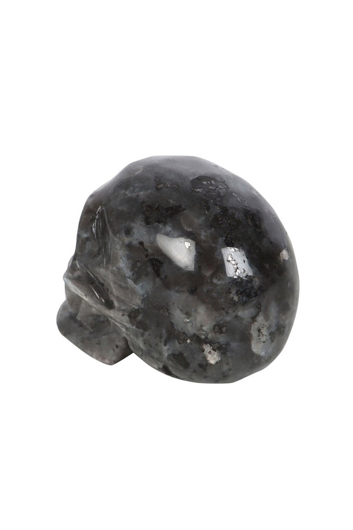polished skull shaped Black Labradorite Crystal Skull
