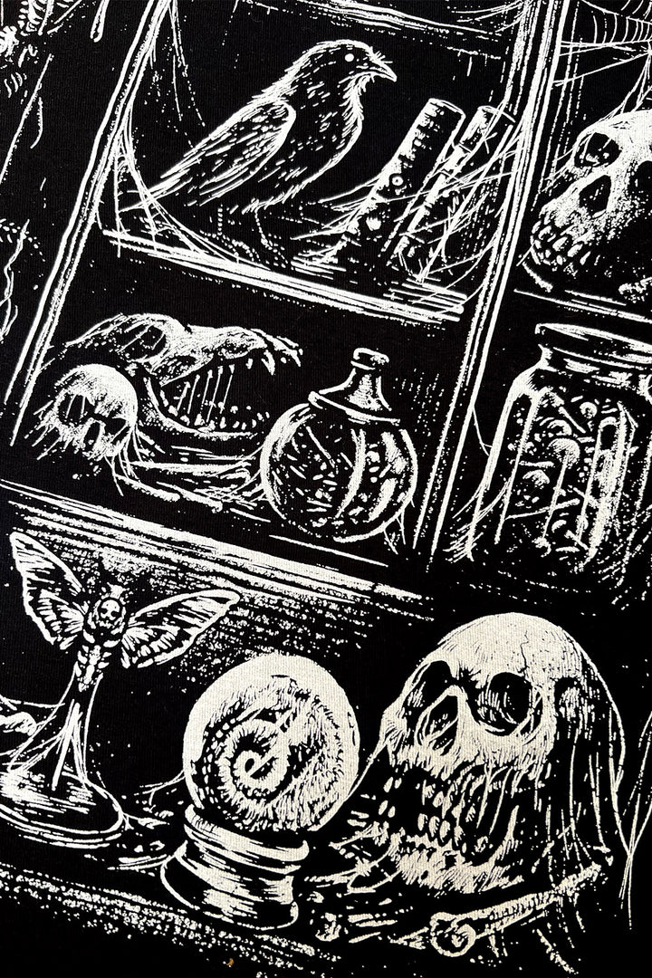 black cotton skull, tentacle, specimen, taxidermy enthusiast hoodie 