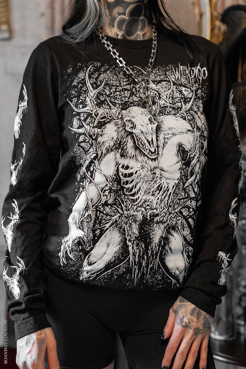 wendigo long sleeve cryptid t-shirt