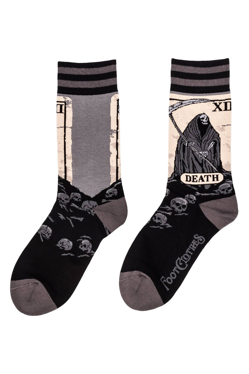 knitted cotton grim reaper socks