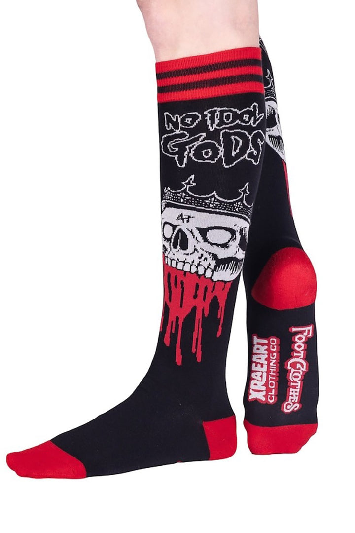 mens skull knee high socks