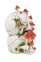 gothic cottagecore skull mushroom statue