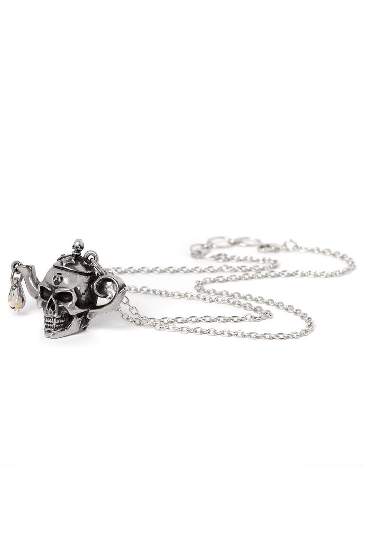 gothic teapot skull necklace