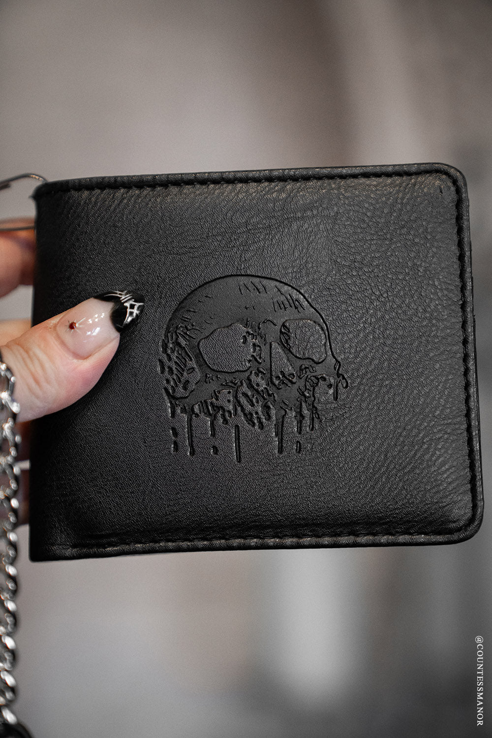 Dripp Wallet Skull Drip Emboss Bifold Wallet w/ Chain – VampireFreaks