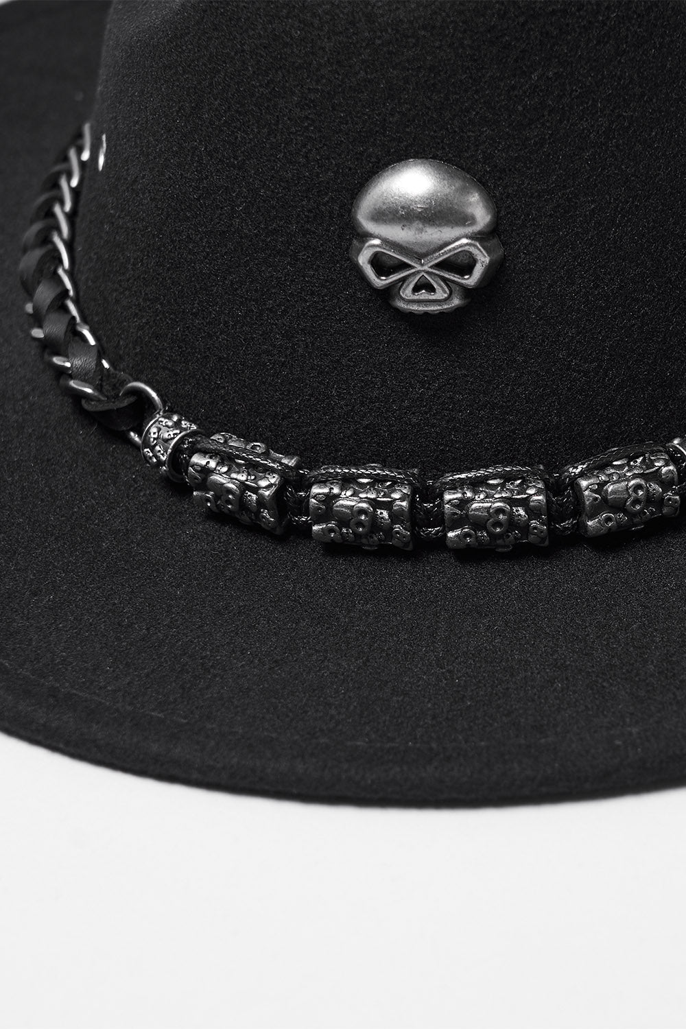 skull mens western goth cowboy hat