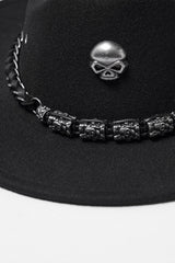 skull mens western goth cowboy hat