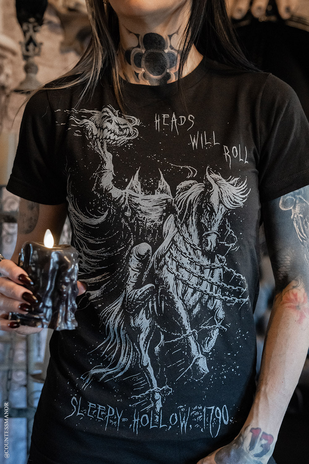 Headless Horseman T-shirt [Gray] – VampireFreaks