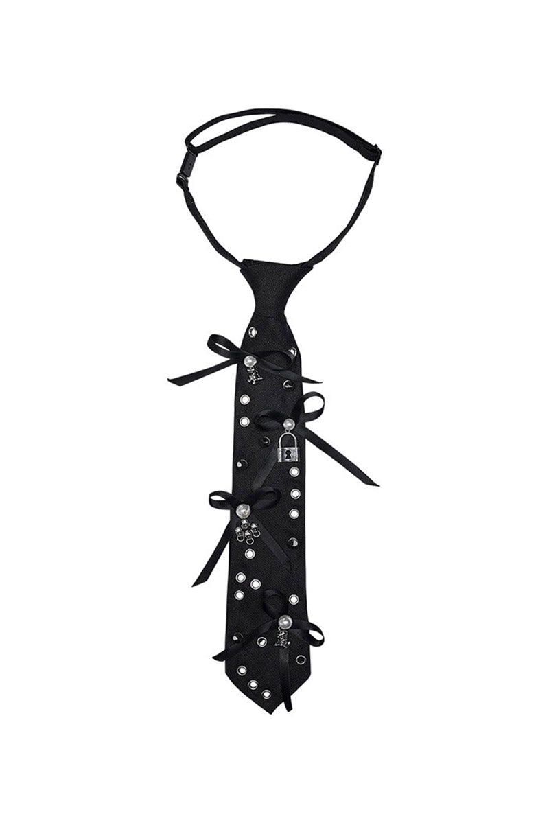 harajuku spiked neck tie 