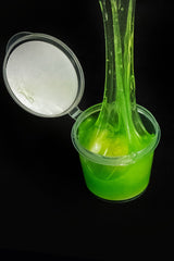 green slime in a container 