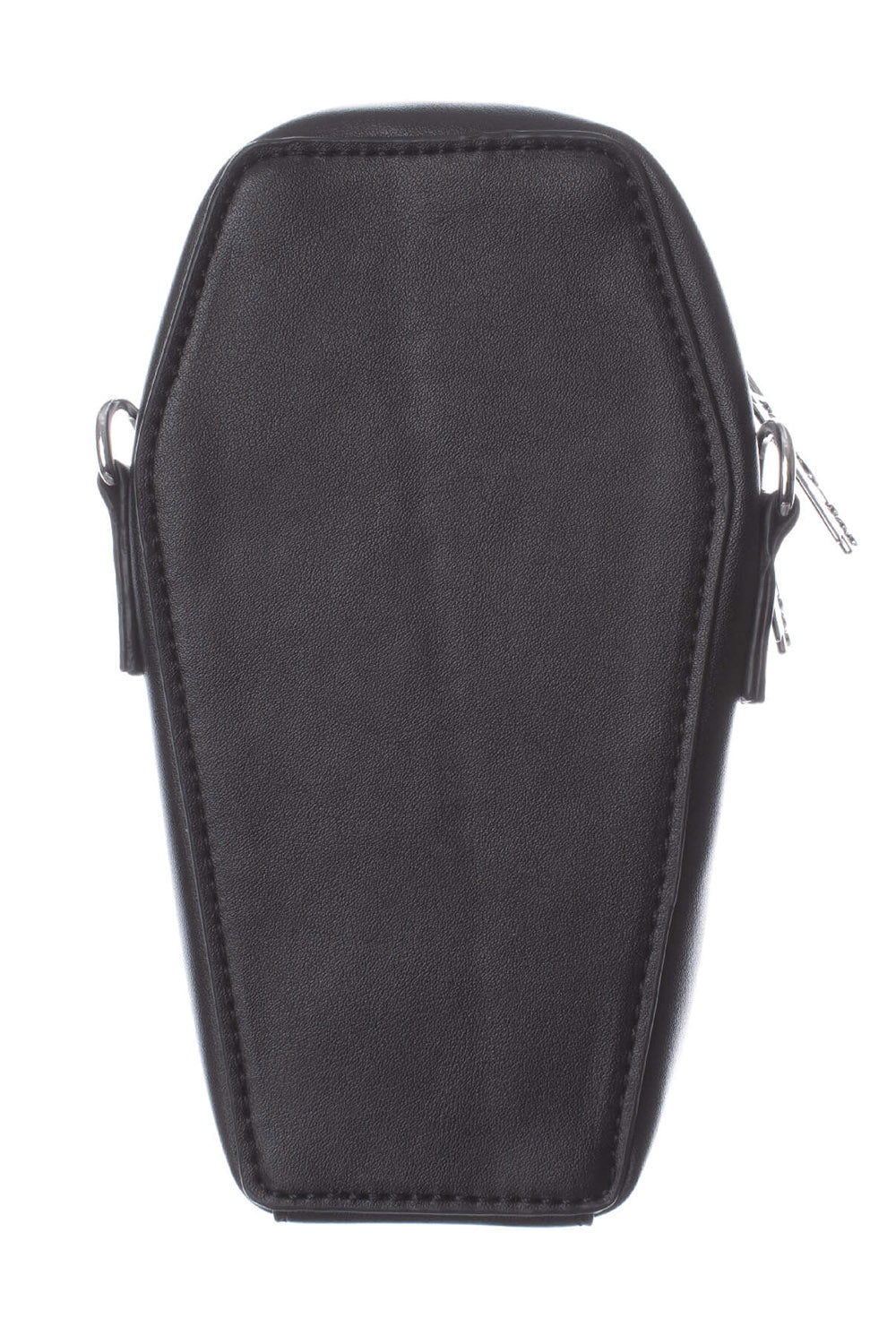 vegan leather coffin shoulder bag