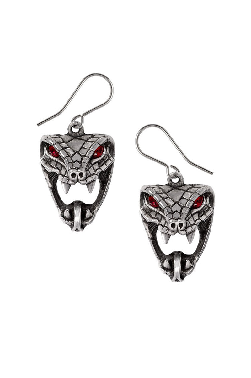 silver snake earrings