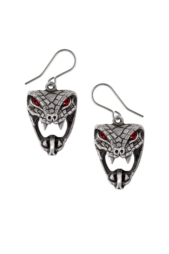 silver snake earrings
